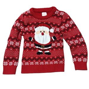 Unisex Red Santa Christmas Sweater 4T